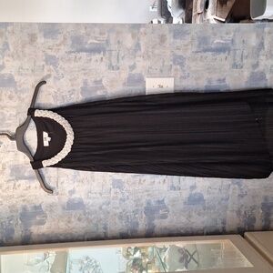 Black Pleated Maxi Skirt